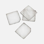 White Quartz Coasters, Set of 4