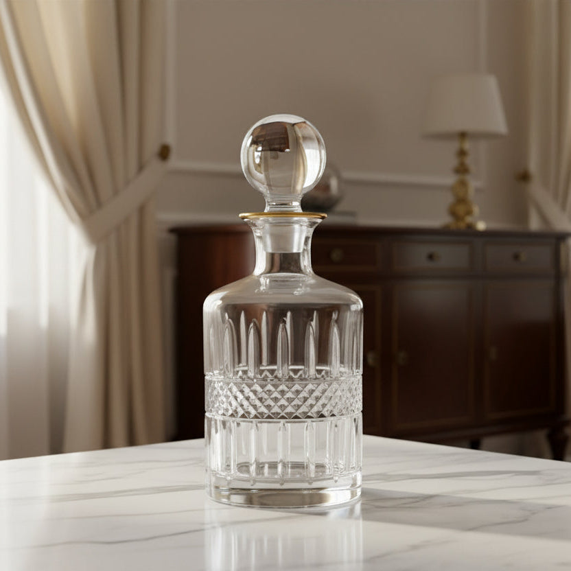 Round Decanter with Gold Rim – Celebrate &amp; Gift Edition