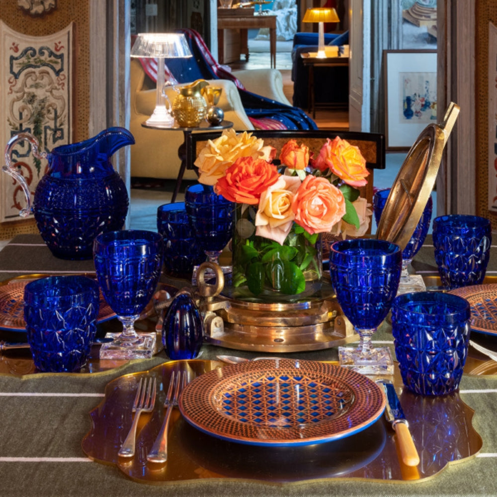 Winston Blue Acrylic Wine Glass