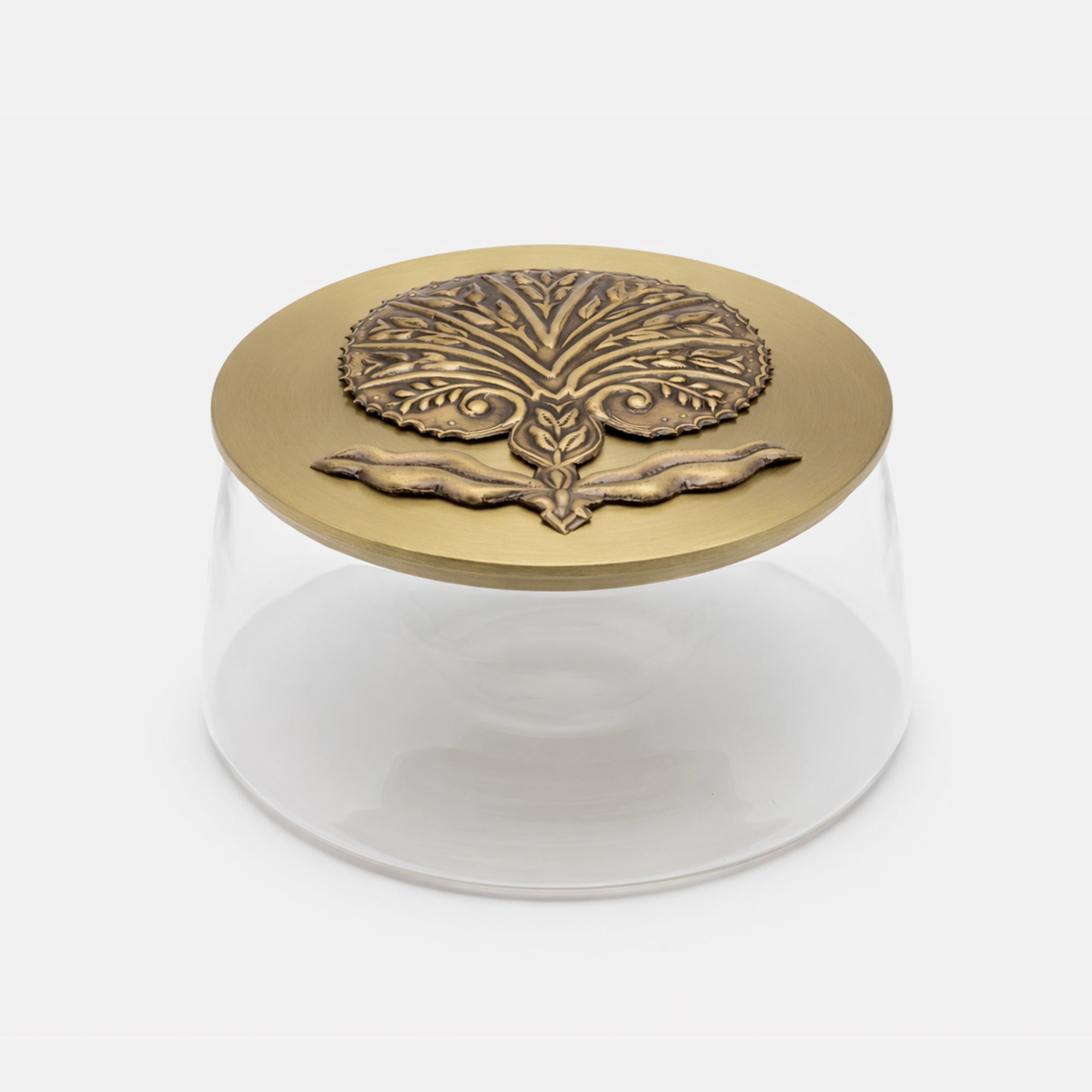 Candy Jar – Embossed Flower (Sahara Rose), Large (L)