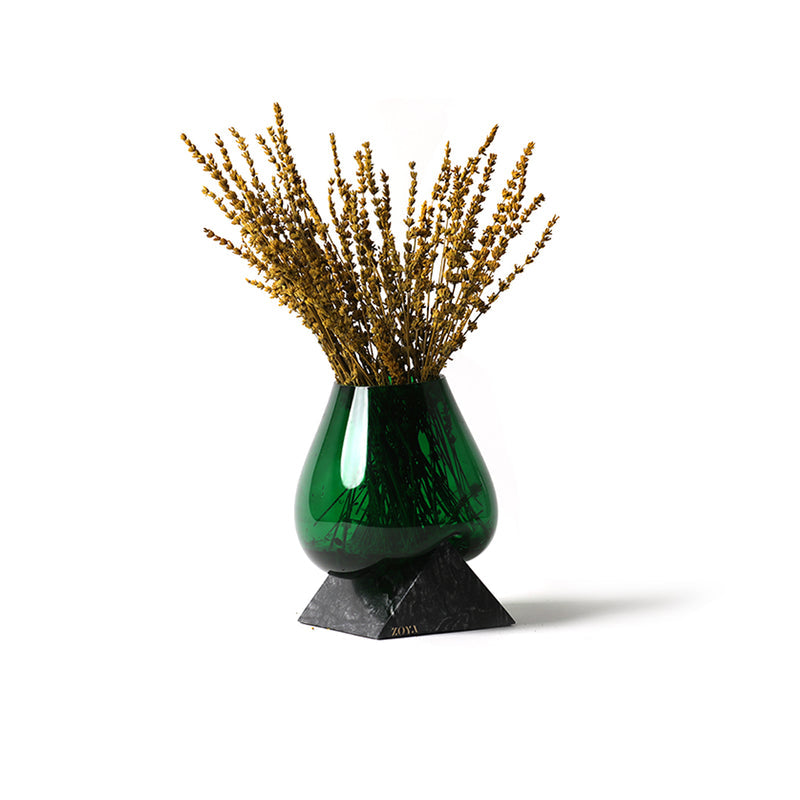 Luna Marbel Base with Melted Glass