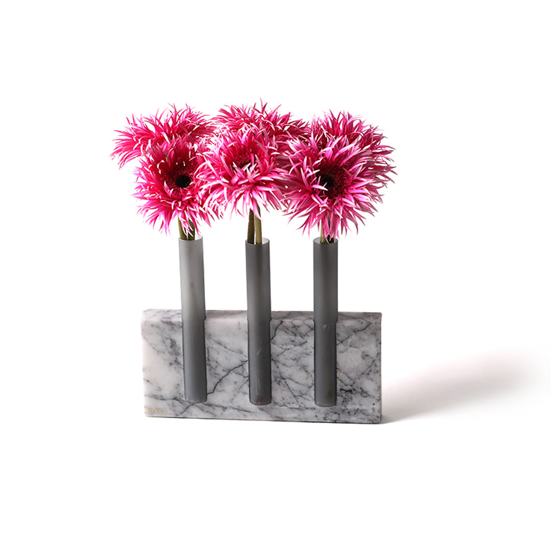Lilac Marbel Base with Glass Tubes