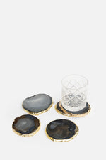 Grey Agate Coasters, Set of 4