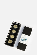 White Quartz Napkin Rings, Set of 4