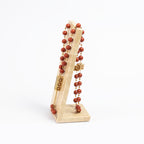 Red Jasper Masbaha & Travertine Stand for Home