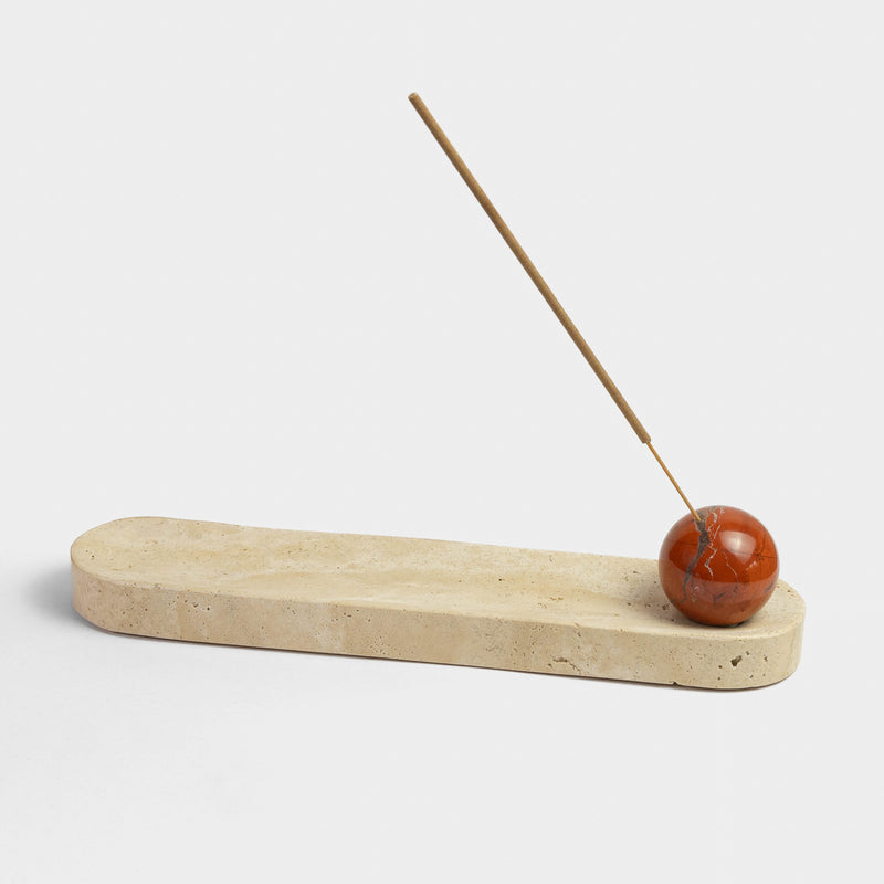 Ghaf Incense Set - Red Jasper Edition with 2 Incense: Citrus Patchouli and Blush Peony for Home