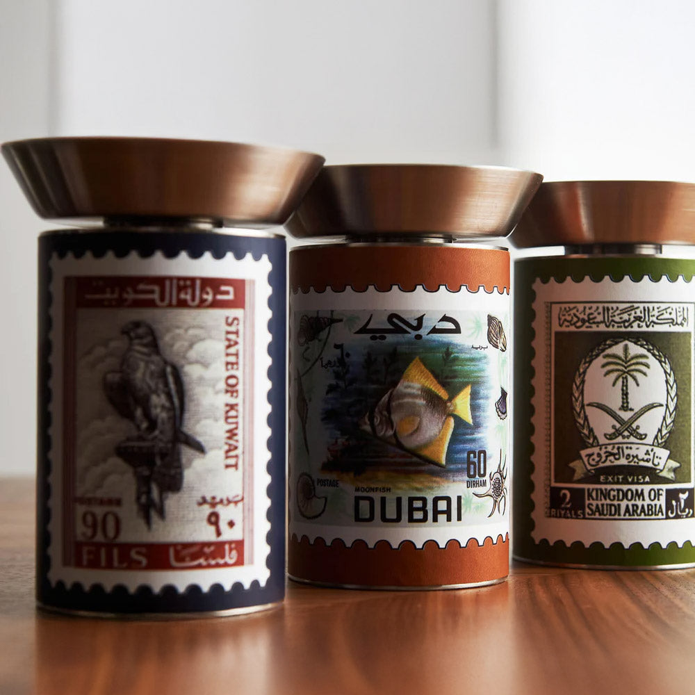 Vintage Post Stamps Dubai Mabkhara, 15cm