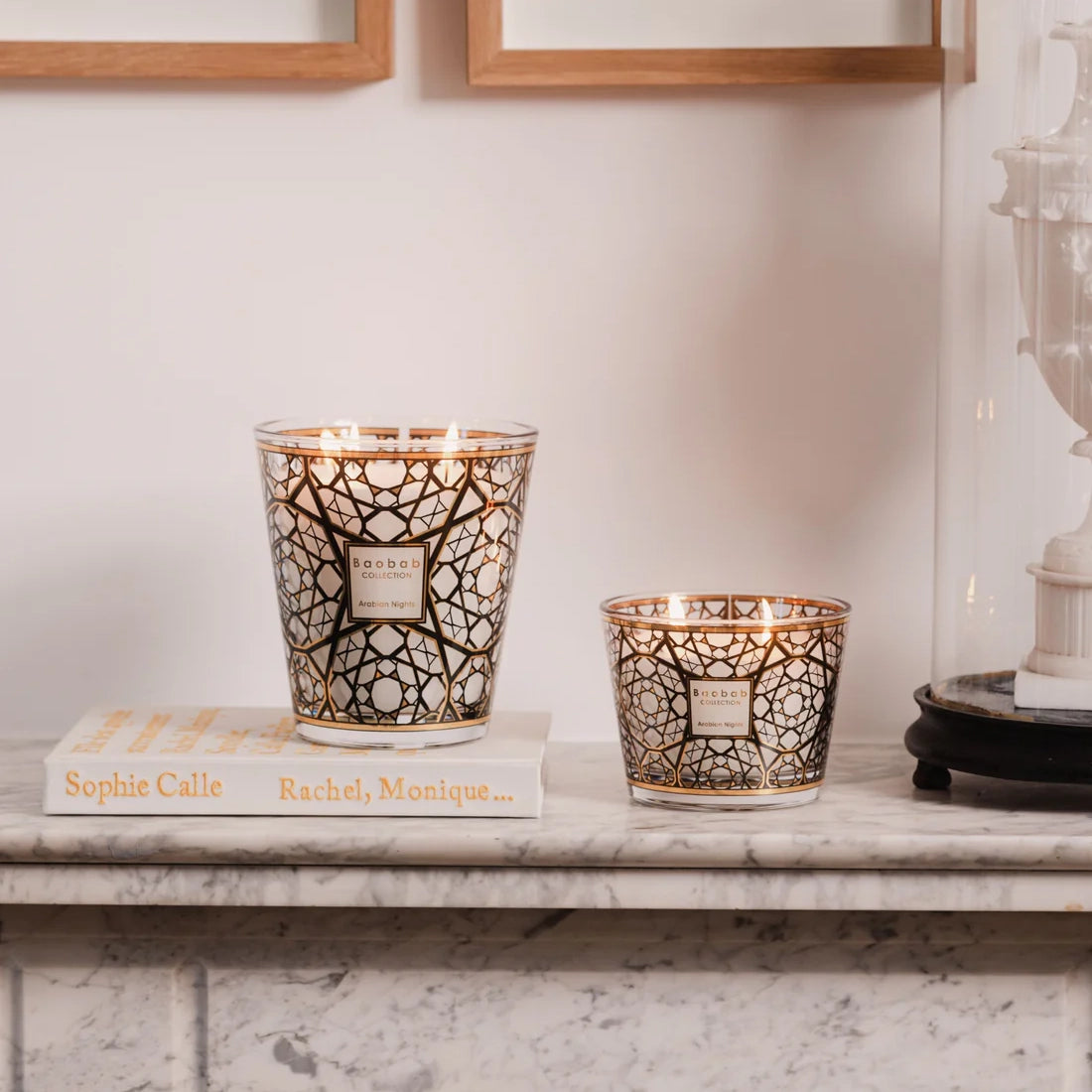 Baobab Collection Arabian Nights 5-wick scented candle in mouth-blown glass, 3kg, styled in a room setting