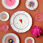 طبق عشاء على شكل قلب