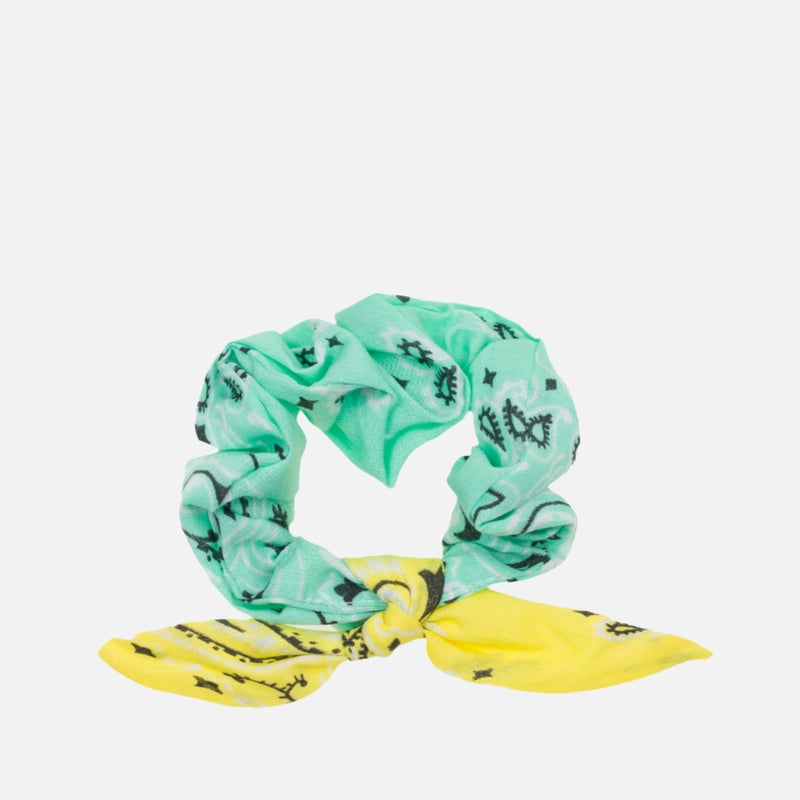 Chouchou Hair Scrunchie, Mint-Yellow