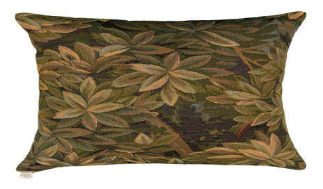 Carino Cushion in Green Foliage Tapestry Fabric (50 x 30 cm)