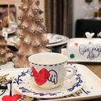 طقم من فنجانين قهوة وصحن - L'Archipel Sentimental