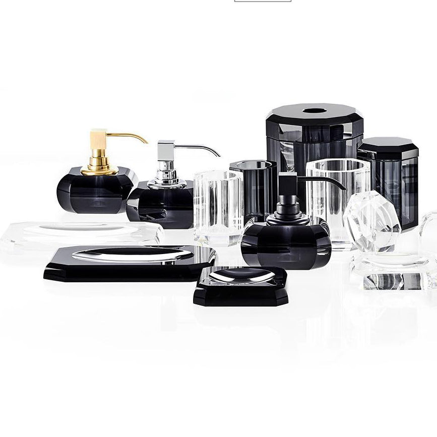 Décor Walther Kristal Soap Dish, Anthracite, shown with the collection