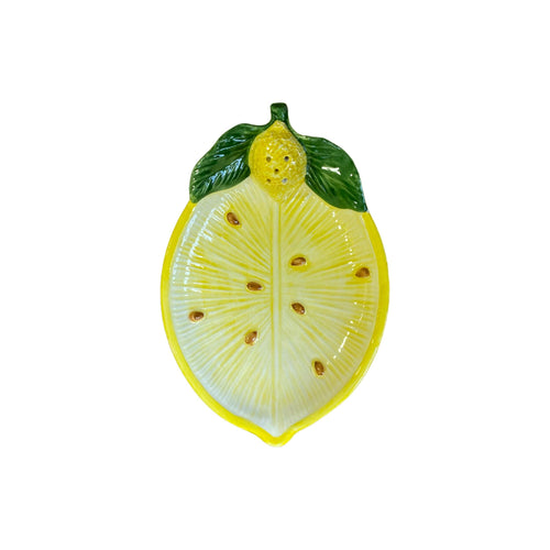 Lemon Collection Hand-Painted Ceramic Bread Plates – Set of 2