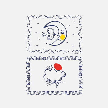 GIEN L'Archipel Sentimental: Moon and Cloud Placemats, Set of 2
