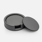 Tao Coaster Holder with 6 Coasters, Grey