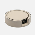 Tao Coaster Holder with 6 Coasters, Ivory