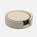 Tao Coaster Holder with 6 Coasters, Ivory