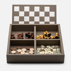 Triple Game Box: Chess, Draughts & Dominos, Mud