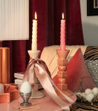 Anna Candle Holder – Small Model in powder pink (rose poudre)