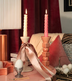 Anna Small Ceramic Candleholder in Powder Pink