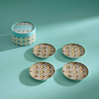 Basketweave Coaster, 10cm, Set of 4