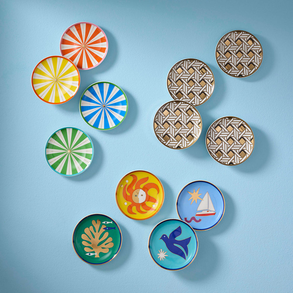 Basketweave Coaster, 10cm, Set of 4