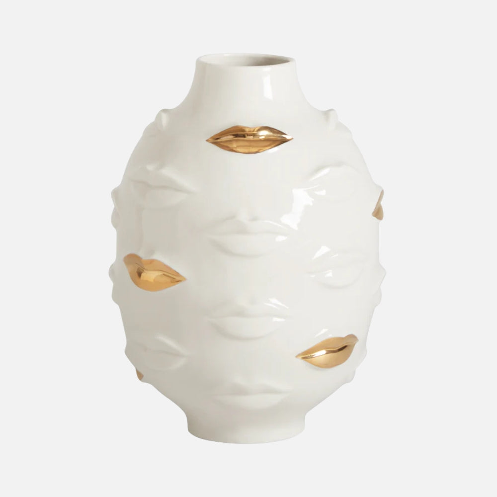 Gilded Muse Gala Round Vase, 25cm