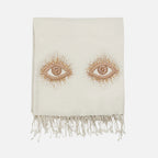 Muse Eyes Embellished Merino Wool Throw