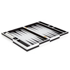 Op Art Backgammon Set - Black & White Lacquer Game Box