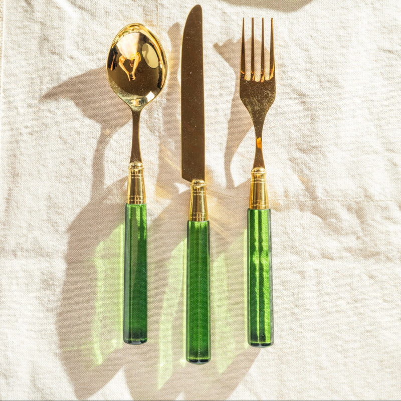 5 Piece Emerald Cutlery Setting