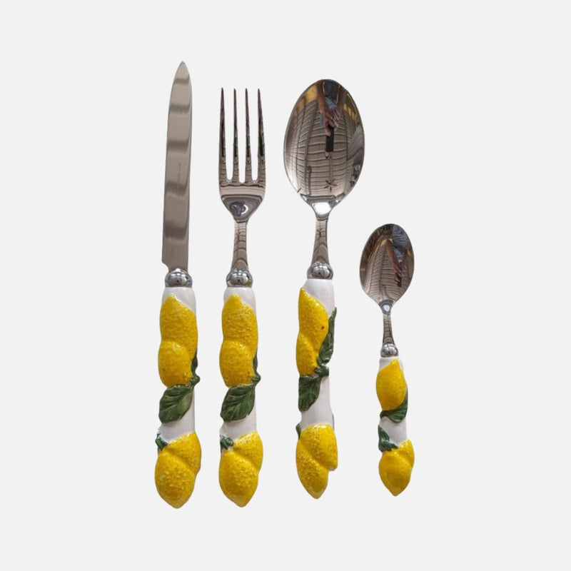 4-Piece Lemon Collection Cutlery Setting