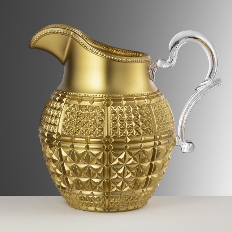 Mario Luca Giusti Halina Jug, Gold, 1.6L in synthetic crystal, alternative angle
