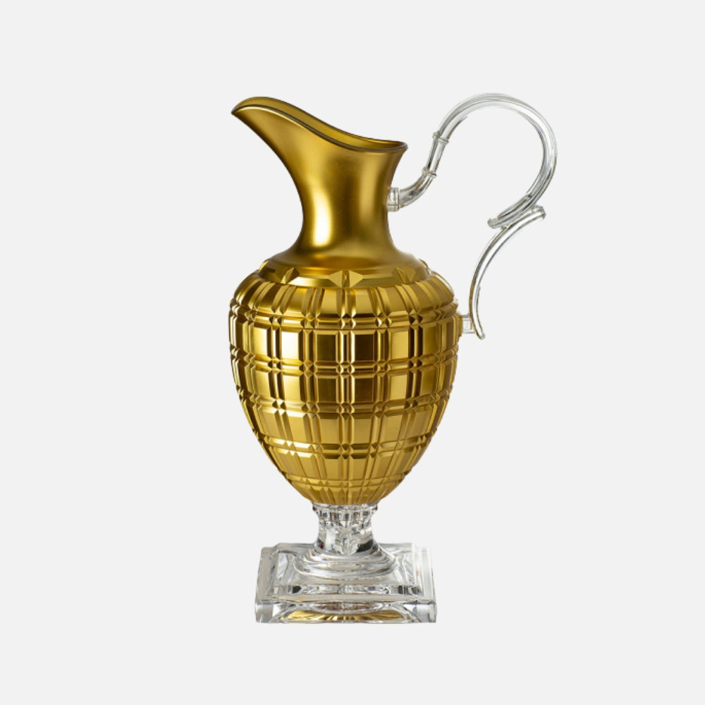 Mario Luca Giusti Imperial Jug, Gold, 1.5L in synthetic crystal, front view
