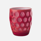 Mario Luca Giusti Lente Tumbler, Fuchsia in synthetic crystal, front view