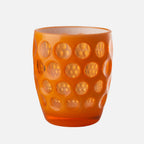 Mario Luca Giusti Lente Tumbler, Orange in synthetic crystal, front view