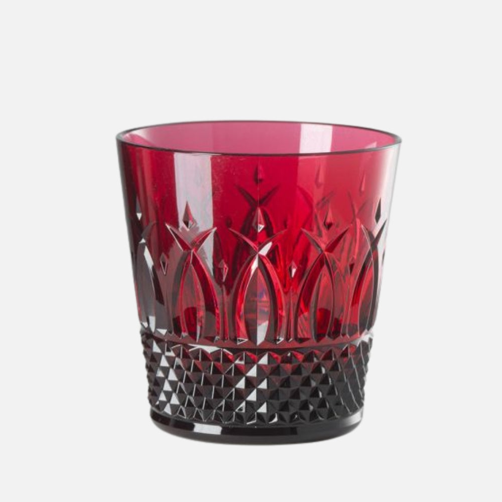 Mario Luca Giusti Nuova Italia Tumbler, Ruby in synthetic crystal, front view