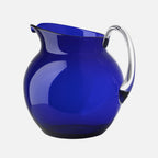 Mario Luca Giusti Palla Jug, Blue, 3L in synthetic crystal, front view