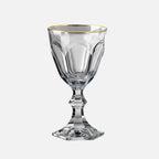 Dolce Vita Acrylic Wine Glass, Gold Rim