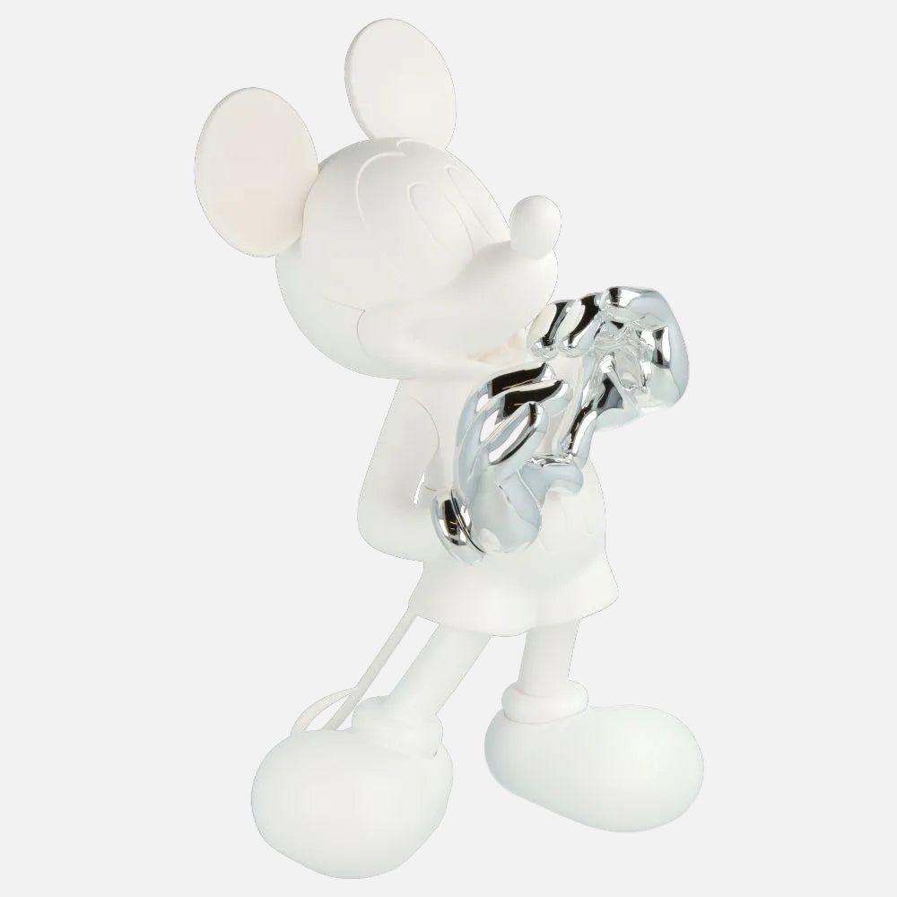Mickey With Love Small Figurine - White/Silver
