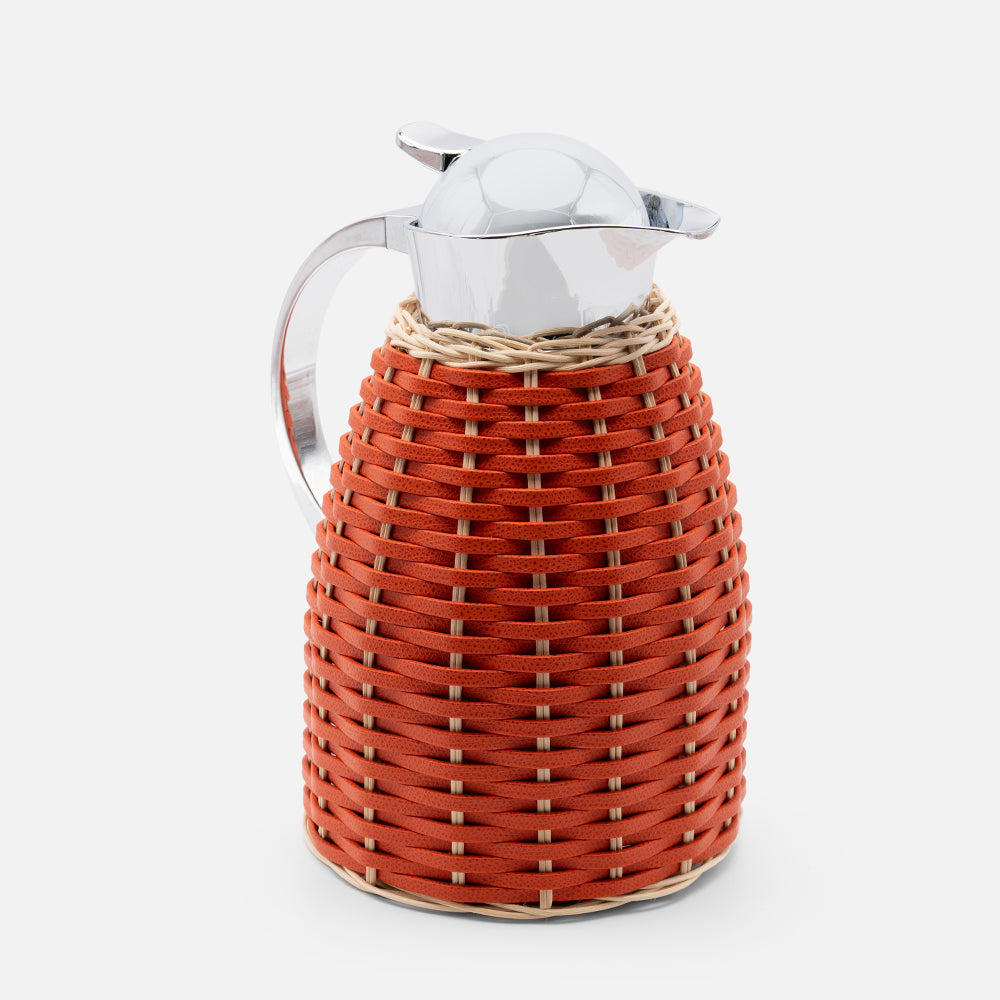 Chantilly Leather & Rattan Carafe, Mango, 1.5L