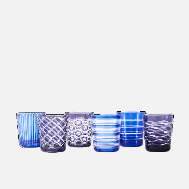 Cobalt Mixed Tumblers, Set of 6