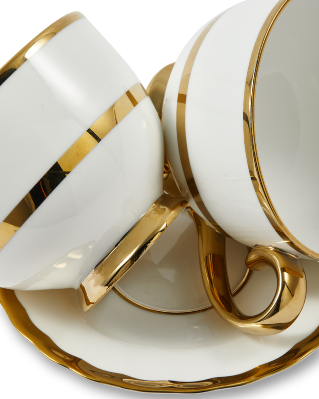 Golden Finds Oversized Tea Cups, Set of 2