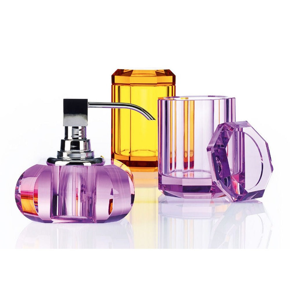 Countertop Crystal Glass Toothbrush Holder