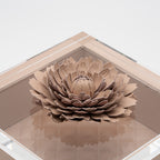 Fleur Dahlia Diamonds Square Box, Blush Pink, 17x17cm
