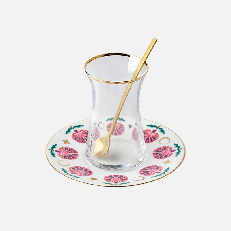 أكواب شاي من مجموعة ساهارا روز (6 أكواب)