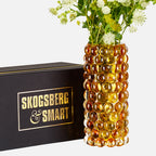 Boule Hurricane Vase, Amber