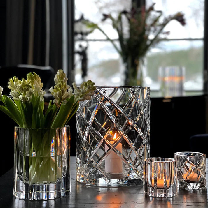 Classic Crystal Hurricane Lamp, Large