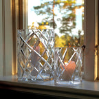 Classic Crystal Hurricane Lamp, Medium