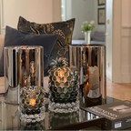 Silver Hurricane Lamp, Medium